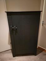 Woood Boerenkast Gijs met legplanken - Zwart, Ophalen of Verzenden, Gebruikt