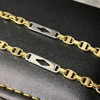 14k gouden ketting kingsley schakel massief model, Sieraden, Tassen en Uiterlijk, Kettingen, Ophalen of Verzenden