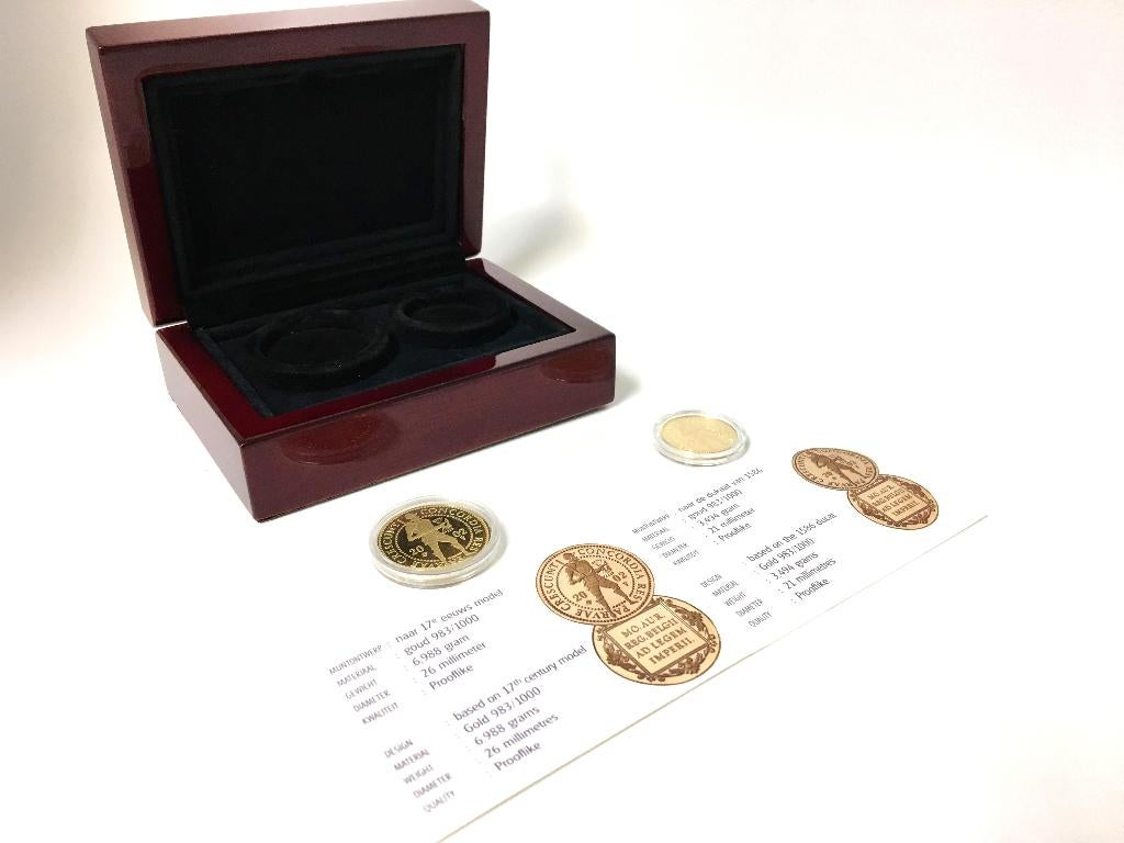 Set Hele En Halve Dukaat 2002 - Full Set / Gouden Munten, Setje, Koningin Beatrix, Goud, Overige waardes