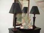 2x Lamp, tafellamp metalen zuil (voet) + kap, Ophalen, Zo goed als nieuw, 75 cm of meer