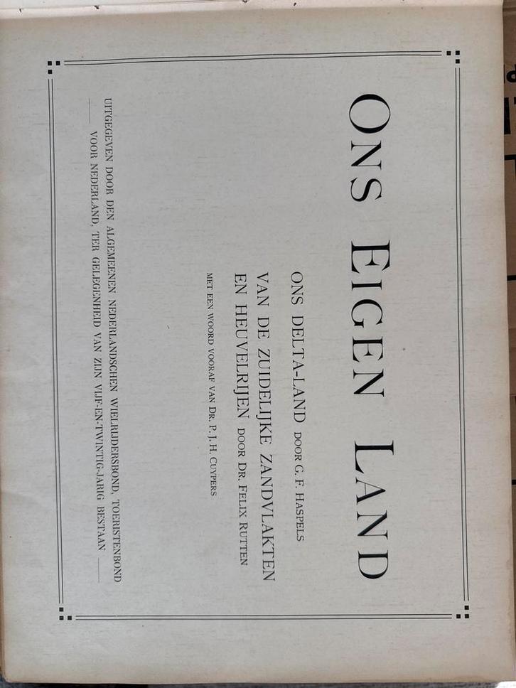 Ons Eigen Land - ANWB Jubileumboek 1908, Boeken, Geschiedenis | Vaderland, Gelezen, 20e eeuw of later, Ophalen of Verzenden