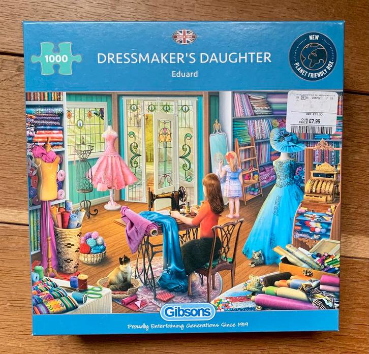 Gibson puzzel 1000 stukjes Dressmaker’s daughter, Hobby en Vrije tijd, Denksport en Puzzels, Zo goed als nieuw, 500 t/m 1500 stukjes