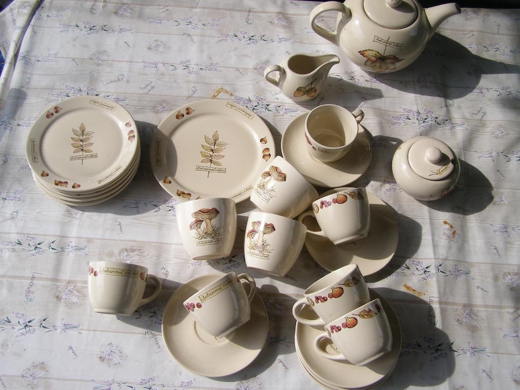 2x Theeservies  Jet ter Steege, Automnal coleur en Lavender, Overige typen, Ophalen of Verzenden, Zo goed als nieuw, Overige stijlen