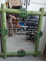 Decoratieve spiegel met bamboe frame, Ophalen of Verzenden, Gebruikt, Rechthoekig, 50 tot 75 cm