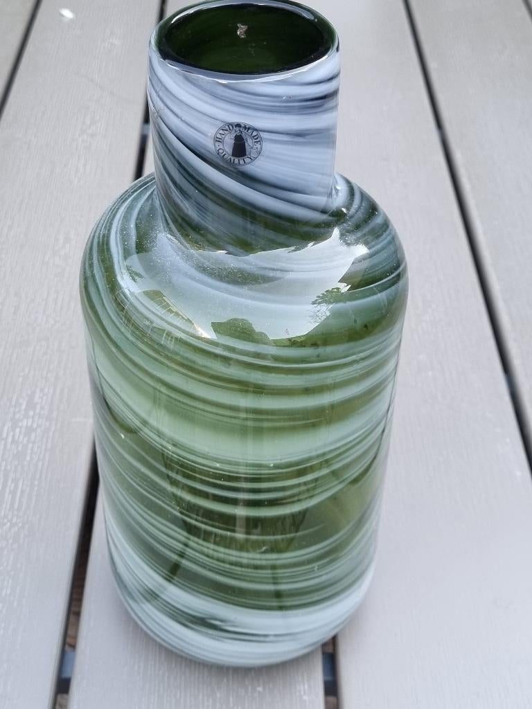 Vintage vaas Ikea, Huis en Inrichting, Woonaccessoires | Vazen, Ophalen of Verzenden, Minder dan 50 cm, Groen, Glas