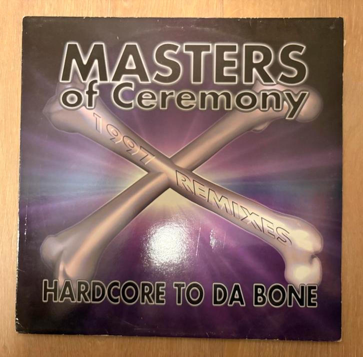 Masters of Ceremony - Hardcore to da bone (Remixes) Vinyl, Cd's en Dvd's, Vinyl | Dance en House, Gebruikt, Techno of Trance, 12 inch