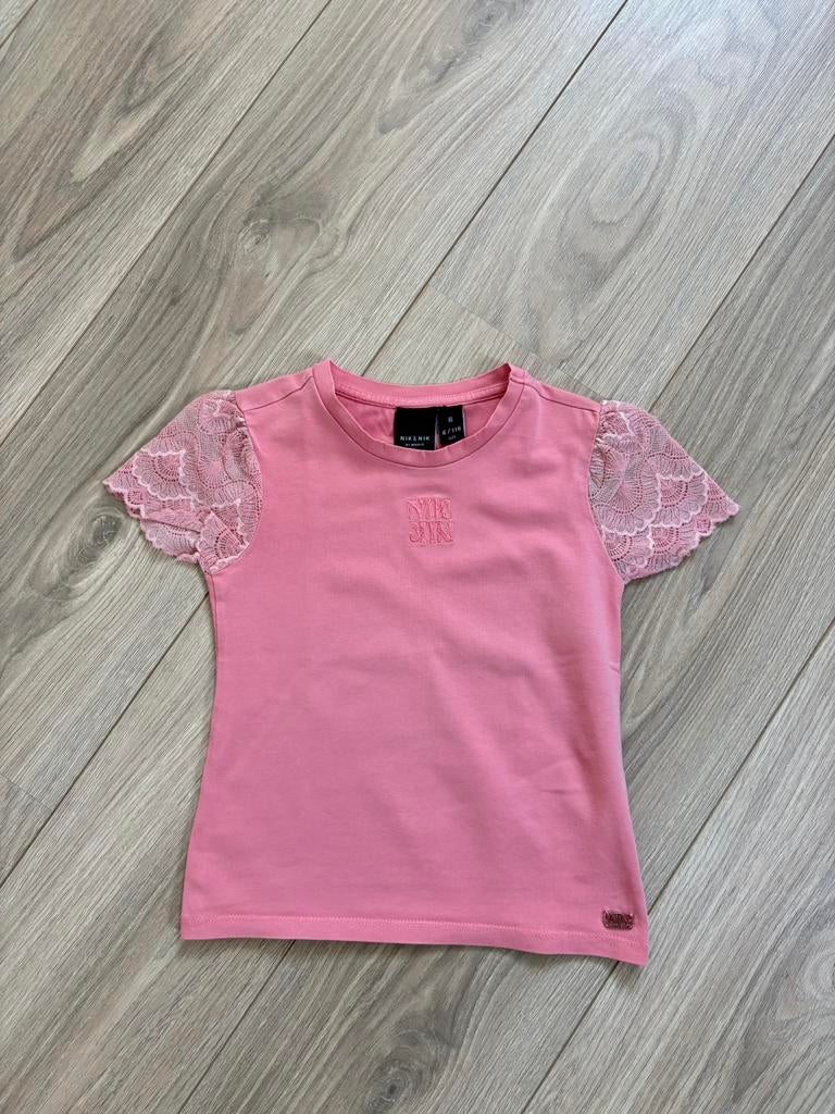 Mooi roze NIK&NIK shirtje - maat 116, Kinderen en Baby's, Kinderkleding | Maat 116, Ophalen of Verzenden, Zo goed als nieuw, Meisje