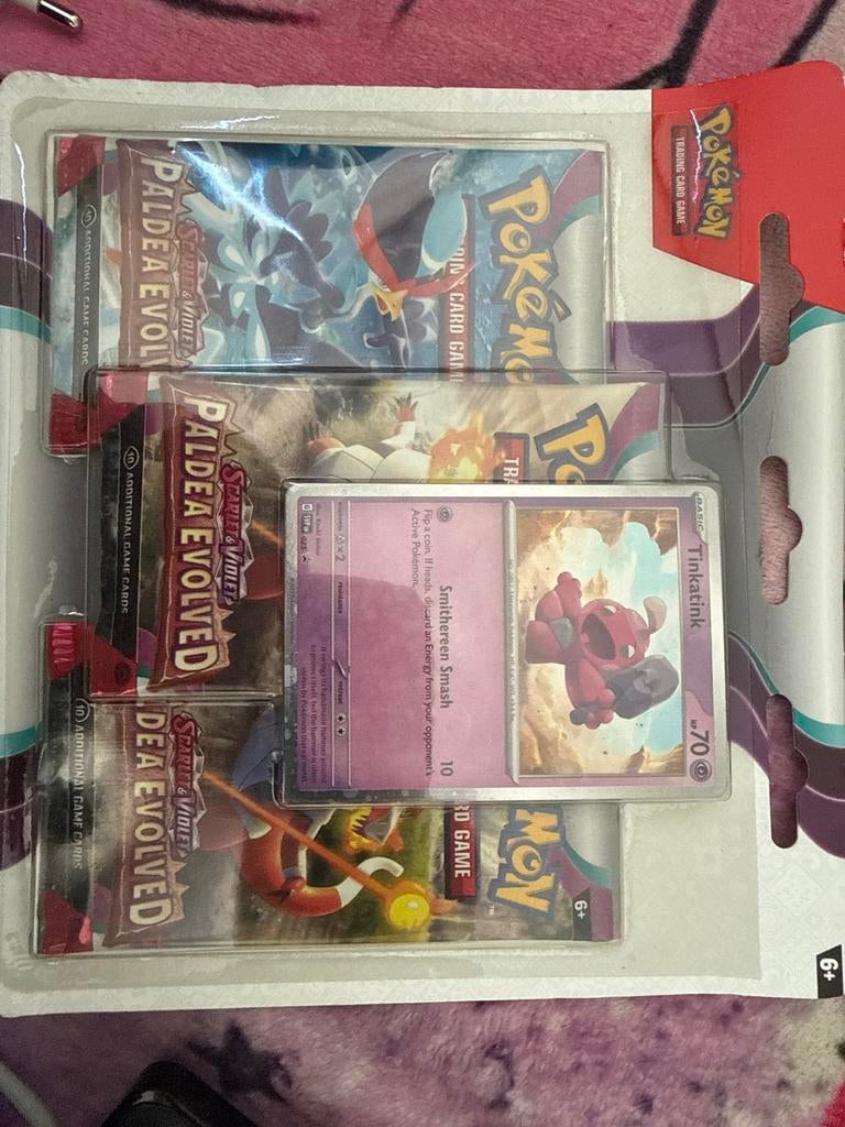 Pokémon Paldea Evolved Booster Pack met Tinkatink kaart, Ophalen of Verzenden, Nieuw, Booster