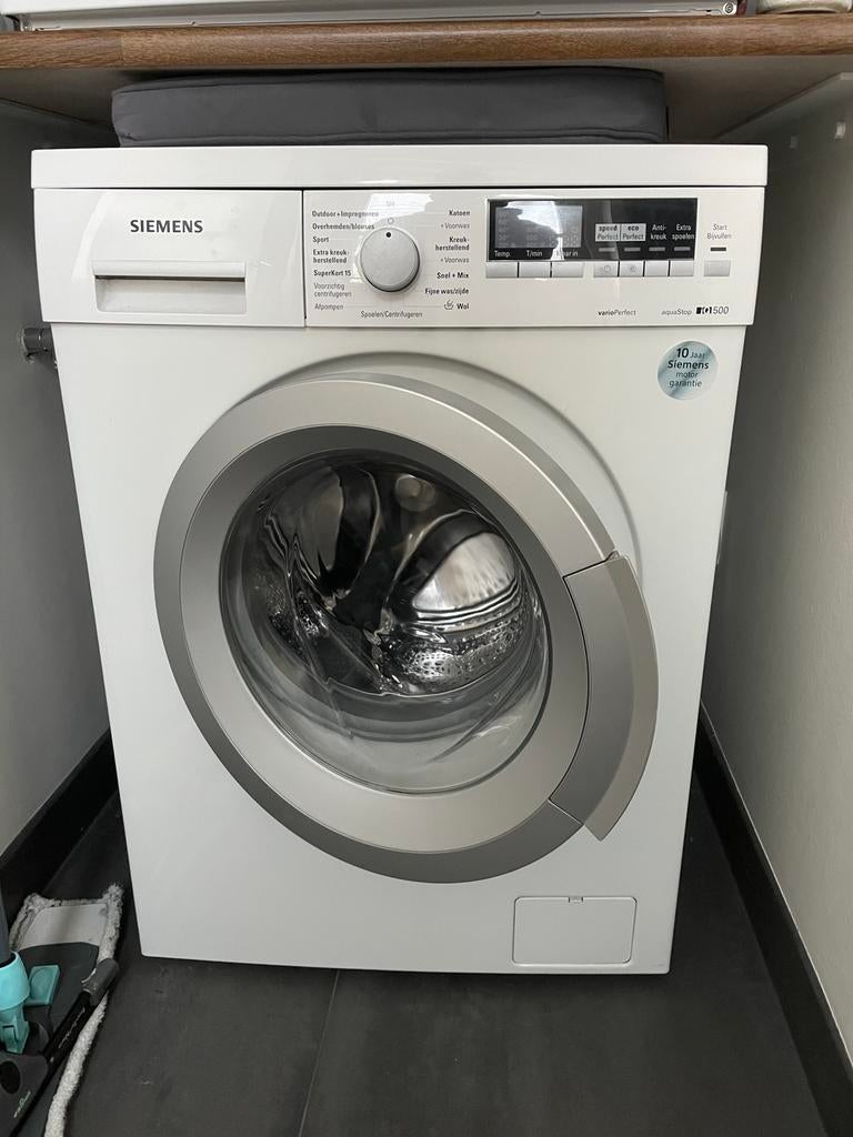 Siemens wasmachine iQ500, Witgoed en Apparatuur, Wasmachines, Zo goed als nieuw, Voorlader, 6 tot 8 kg, 85 tot 90 cm, 1200 tot 1600 toeren