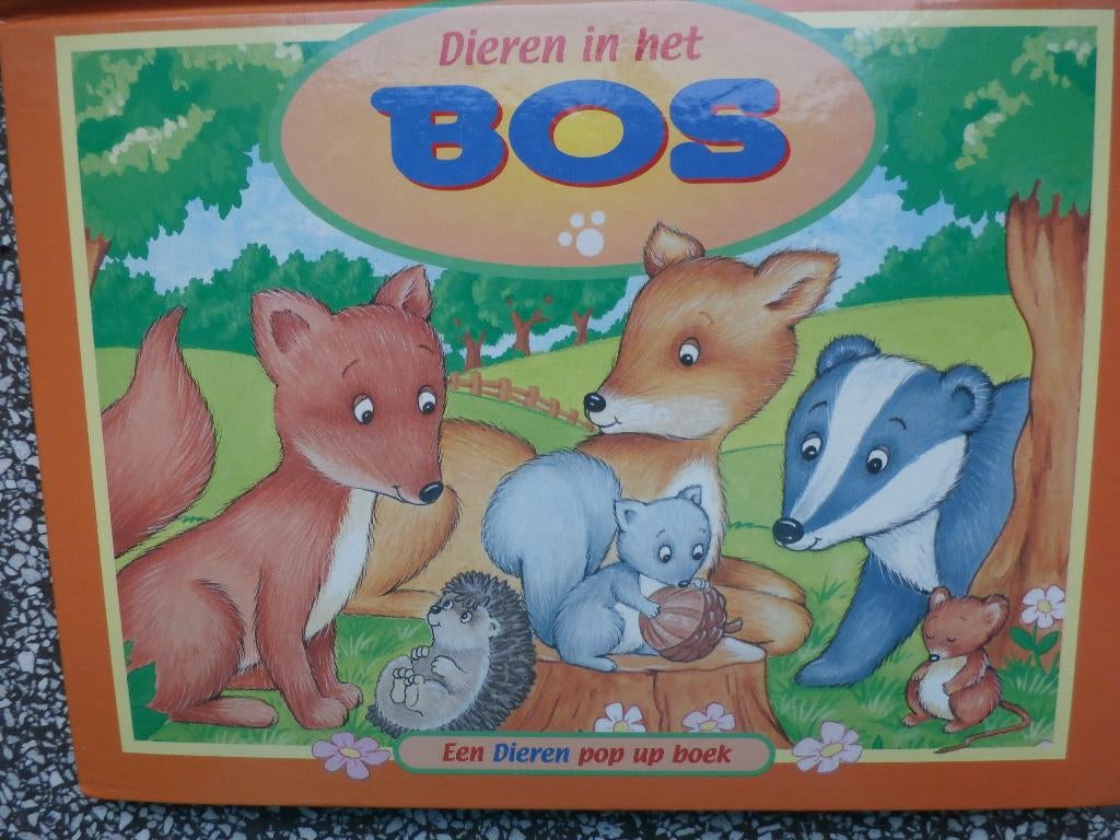 Dieren in het bos - een dieren pop up boek - gelezen - 5,00, Ophalen of Verzenden, Gelezen, Plaatjesalbum