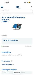 Accu hydraulische pomp AHP700L Klauke, Ophalen of Verzenden, Nieuw