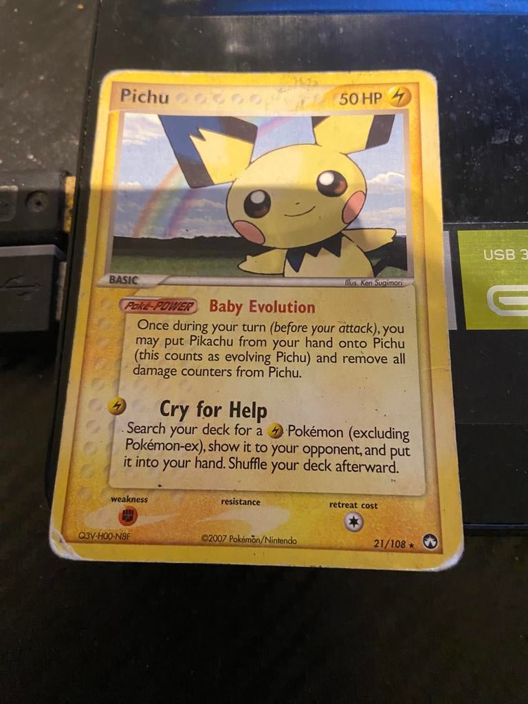 Pichu #22 Pokemon Power Keepers, Ophalen, Gebruikt, Losse kaart
