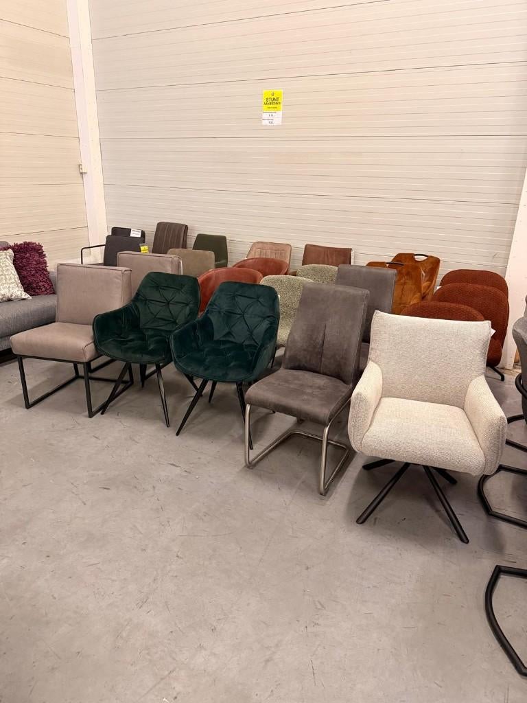 Eetkamerstoelen NIEUW €10-€25 | Leder, stof en meer OP=OP, Huis en Inrichting, Stoelen, Ophalen, Twee, Nieuw, Grijs