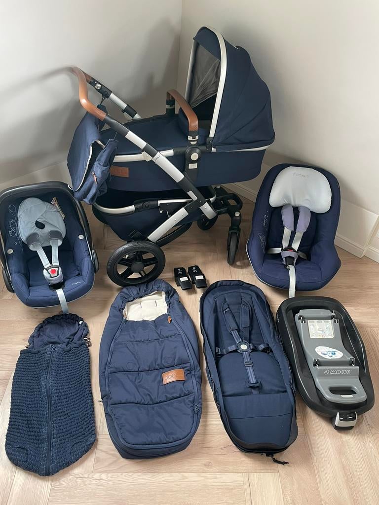 Joolz Geo 3-in-1 navy blue (blauw) + isofix + accessoires, Ophalen, Zo goed als nieuw, Overige merken
