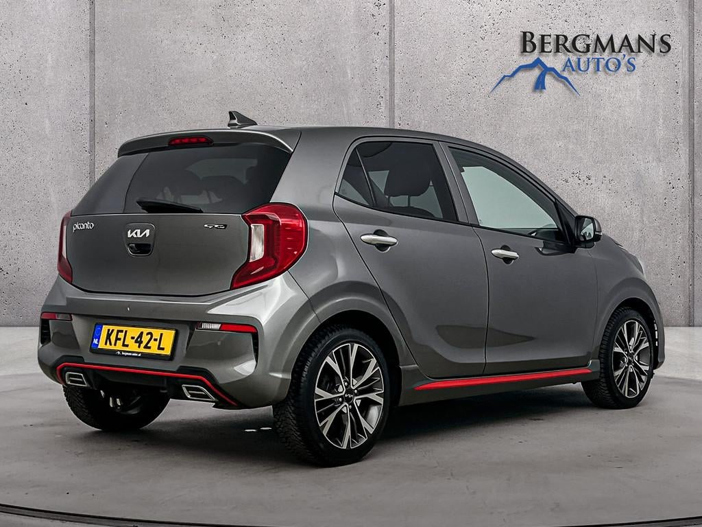 Kia Picanto - 1.0 DPi GT-Line // LEDER // APPLE CARPLAY // C, Auto's, Kia, Voorwielaandrijving, Lichtsensor, Gebruikt, Leder