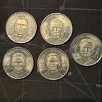 704 Penningen Oranje KNVB 2000 5 verschillende, Ophalen of Verzenden, Overige materialen, Nederland