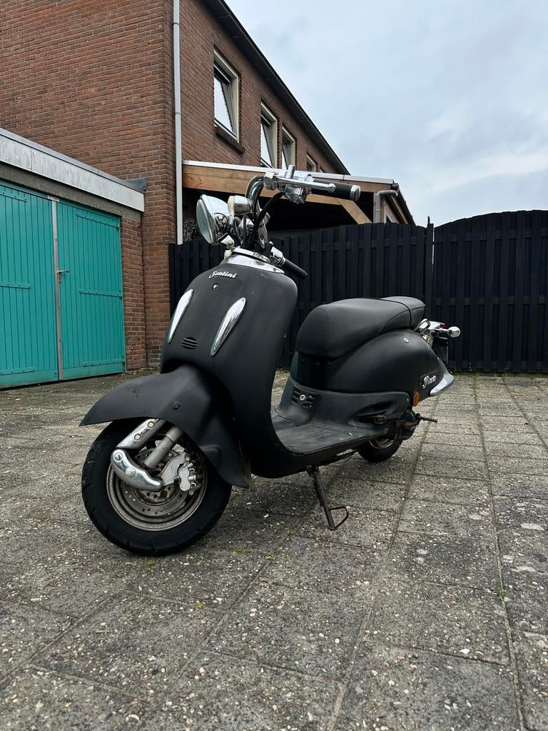 Lingben Santini Firenze Scooter - Mat Zwart, Ophalen, Gebruikt, Benzine, Overige merken