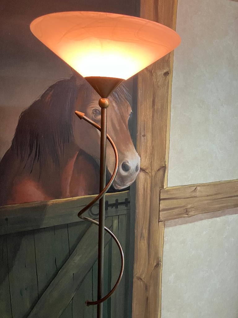 Prachtige vloerlamp brons. Zeer mooie kwaliteit. NU 65,00!!, Huis en Inrichting, Lampen | Vloerlampen, Ophalen, Zo goed als nieuw