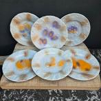 Antieke Salins Frankrijk fruit bordjes - Set van 6, Ophalen of Verzenden