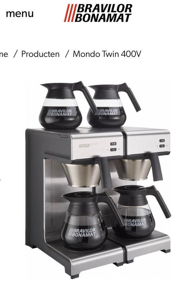 Bravilor Bonamat Mondo Twin 400V Koffiezetapparaat - Nieuw, Ophalen, 10 kopjes of meer, Gemalen koffie, Koffiemachine