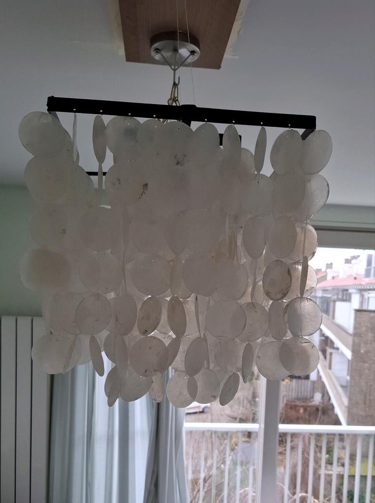 Hanglamp Cadiz schelpen, Huis en Inrichting, Lampen | Hanglampen, Ophalen, Minder dan 50 cm