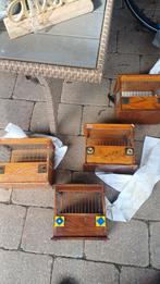 4 Boekvinken kooitjes, Dieren en Toebehoren, Vogels | Hokken en Kooien, Ophalen, Hout, Vogelkooi