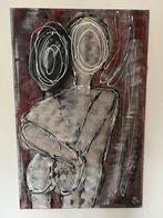 Expressionistische compositie op doek, gesigneerd JR, Ophalen