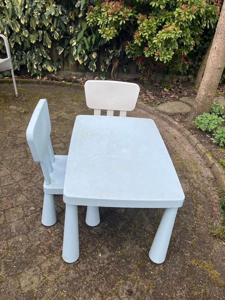 Kinder picknicktafel met twee stoeltjes, Ophalen, Gebruikt, Tafel(s) en Stoel(en)