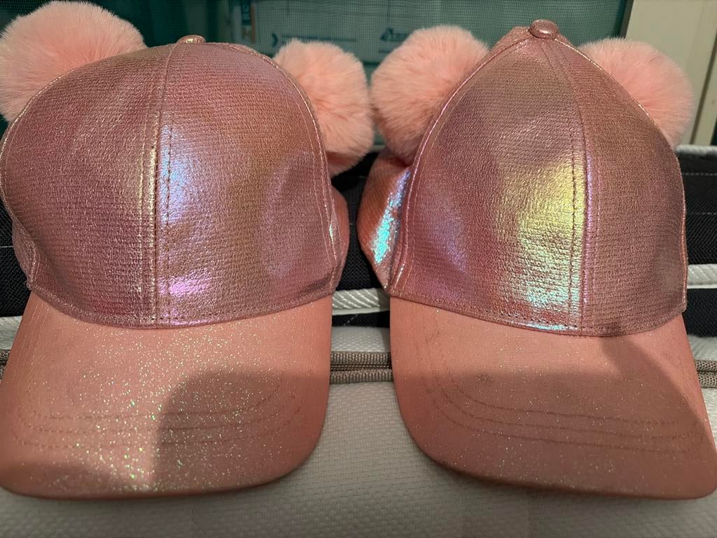 LC Waikiki Roze Petten met Pompons - Maat 56, Kinderen en Baby's, Meisje, Maat 56, Ophalen of Verzenden, Pet