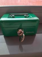 Vintage Brabantia spaarpotje/geldkistje, Verzamelen, Spaarpotten, Ophalen of Verzenden, Zo goed als nieuw, Metaal of Blik, Overige thema's