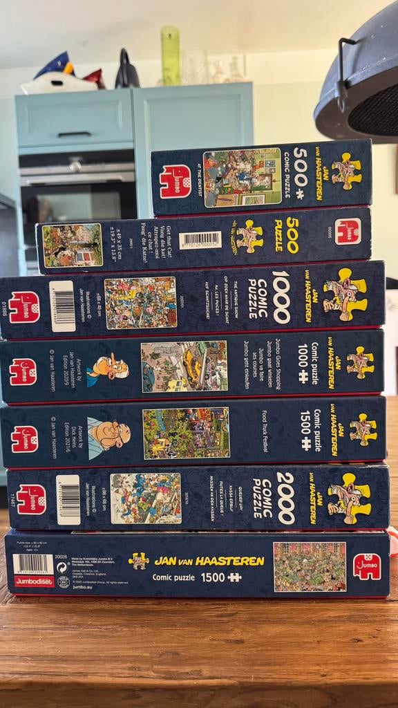 7 Jan van haasteren puzzels., Hobby en Vrije tijd, Denksport en Puzzels, Ophalen of Verzenden, 500 t/m 1500 stukjes, Zo goed als nieuw