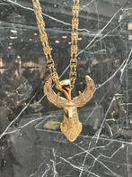14k Gouden Magnum Ketting met Hert Hanger | 65 cm, Ophalen of Verzenden, Nieuw, Goud, Met hanger