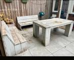 Houten Tuinset - Gratis Af te Halen!, Gebruikt, 6 zitplaatsen, Ophalen of Verzenden, Bank