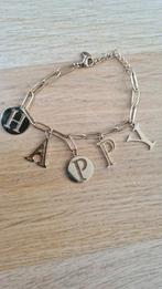 Yehwang HAPPY armband goud, Sieraden, Tassen en Uiterlijk, Armbanden, Nieuw, Ophalen of Verzenden, Met bedels of kralen, Goud