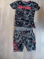 Zwart leger pakje maat 140 - Unsigned, Ophalen, Gebruikt, Setje, Jongen