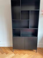 Woood Gravure vakjeskast zwart, Ophalen, 50 tot 100 cm, Zo goed als nieuw, 150 tot 200 cm