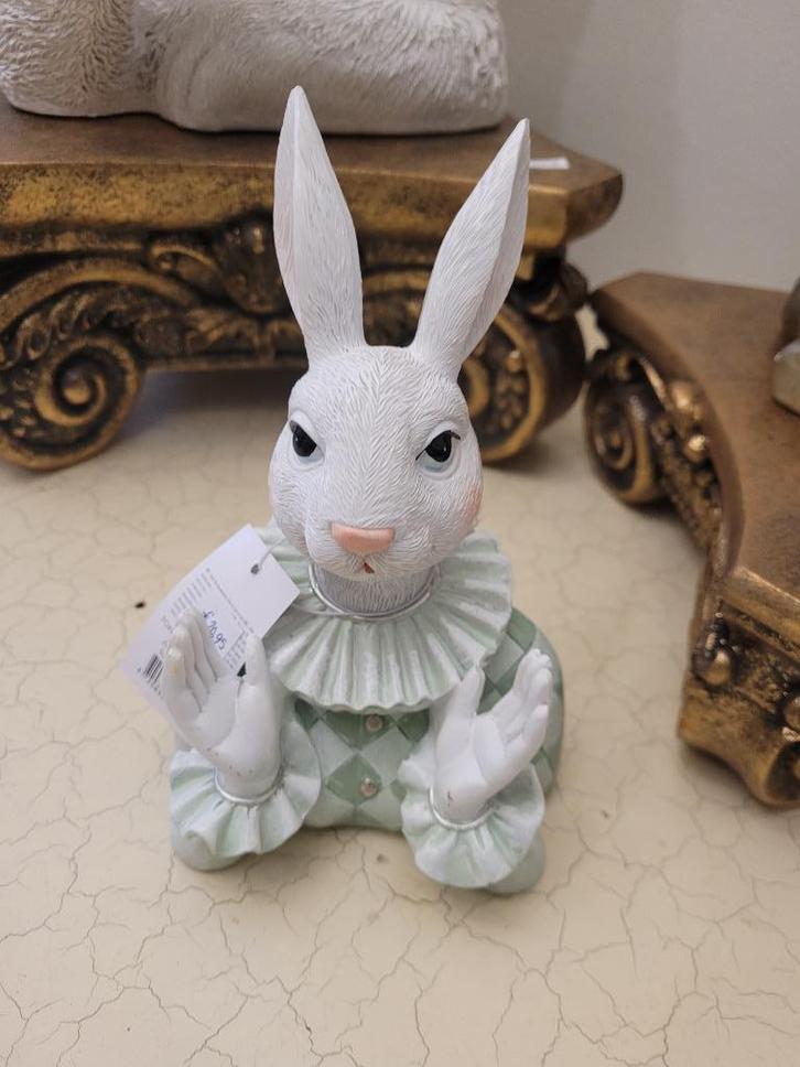 Beeldje konijn merk Clayre & Eef nummer 3, Verzamelen, Beelden en Beeldjes, Nieuw, Dier, Ophalen of Verzenden