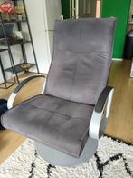 Grijze draaifauteuil draaistoel, Huis en Inrichting, Fauteuils, Ophalen, Gebruikt, Minder dan 75 cm, Stof