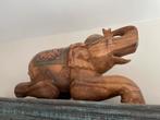 Houten Olifant - Decoratief Beeld, Ophalen of Verzenden