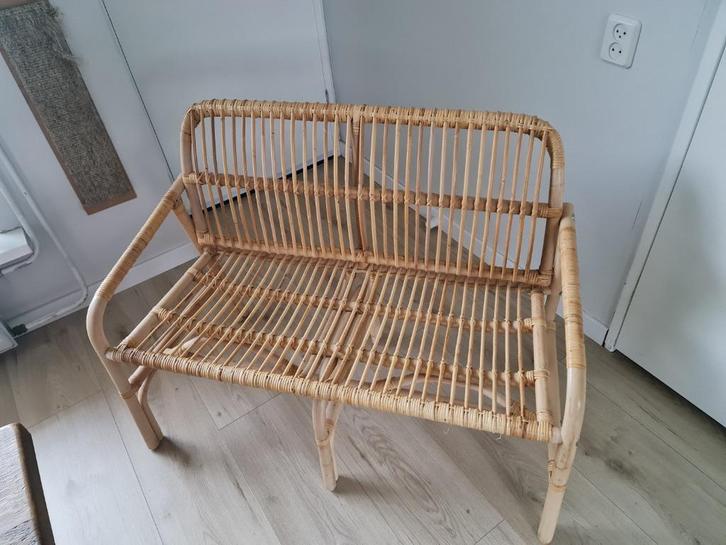 Rotan bankje (IKEA SALNÖ), Tuin en Terras, Tuinbanken, Zo goed als nieuw, Rotan, Ophalen