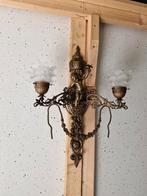 Gave antieke grote bronzen cupido engelen wandlamp, Antiek en Kunst, Ophalen of Verzenden