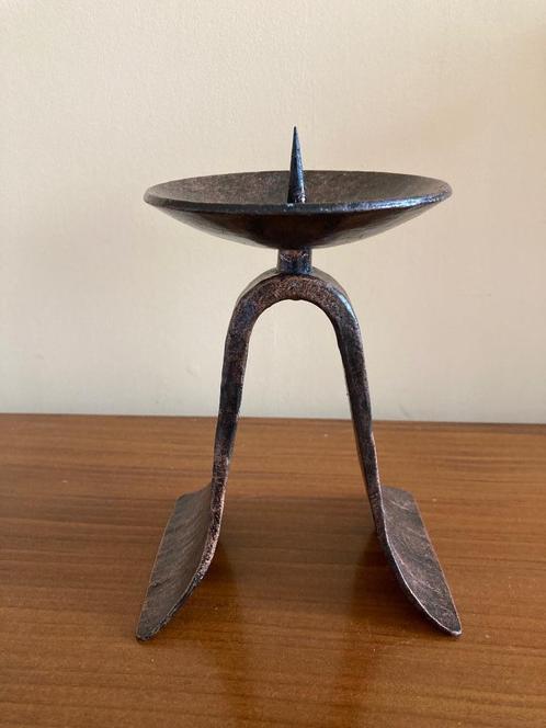 Vintage Brutalist kandelaar, Huis en Inrichting, Woonaccessoires | Kandelaars en Kaarsen, Gebruikt, Kandelaar, Minder dan 25 cm