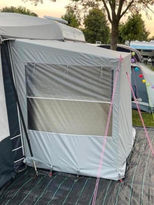 Zijtent voor aan voortent caravan, Caravans en Kamperen, Tenten, tot en met 2, Gebruikt, Ophalen