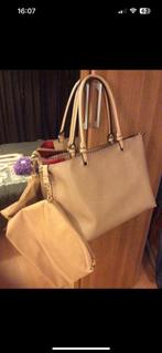 Groot tas + klein tasje, Ophalen of Verzenden, Zo goed als nieuw, Beige
