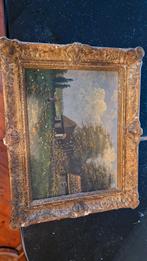 Klein olieverfschilderij boerderij, ca. 1950, Antiek en Kunst, Kunst | Schilderijen | Klassiek, Ophalen