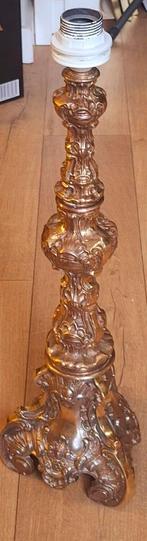 Antieke barok bronzen zware lampenvoet 60cm, Ophalen of Verzenden