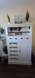 Landelijke whitewash kast, Huis en Inrichting, Kasten | Buffetkasten, Ophalen, Gebruikt, 25 tot 50 cm