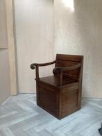 Antieke Engelse Bureau Stoel,Eikenhout,1800 en opbergruimte, Ophalen