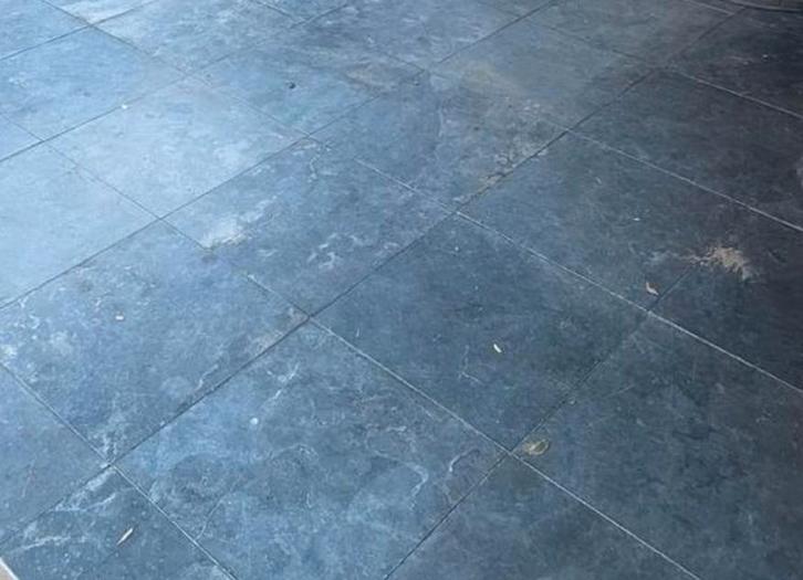 15 m2 Chinees hardsteen terrastegels, 50x50x3, spotted blue, Tuin en Terras, Tegels en Klinkers, Gebruikt, Terrastegels, Natuursteen