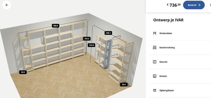 Ikea Ivar opbergsysteem 30 50 cm diep, Huis en Inrichting, Kasten | Stellingkasten, Gebruikt, Ophalen